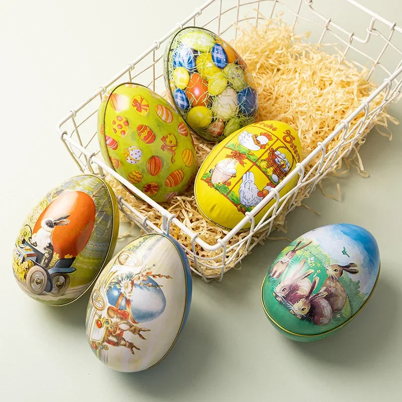 8pMetal Decorated Easter Egg Shell