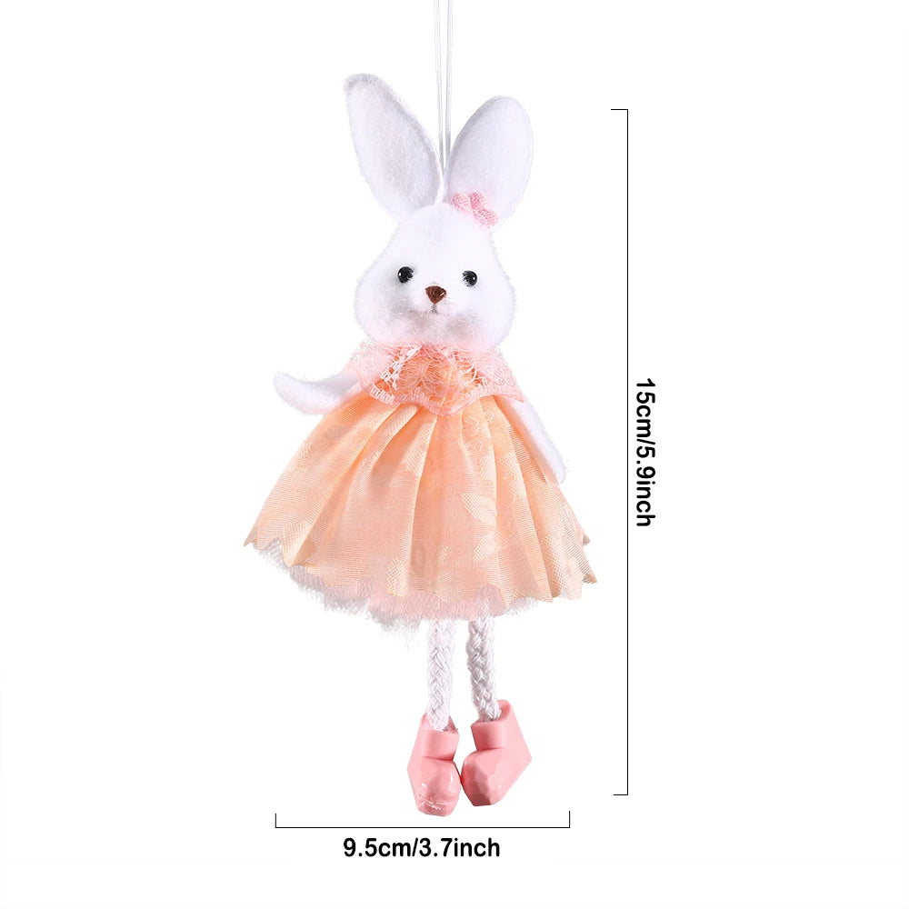 1pc Easter Flower Fairy Decoration Cute Rabbit Hanging Pendant Spring Easter Party Decor Birthday Baby Shower Supplies Kids Gift