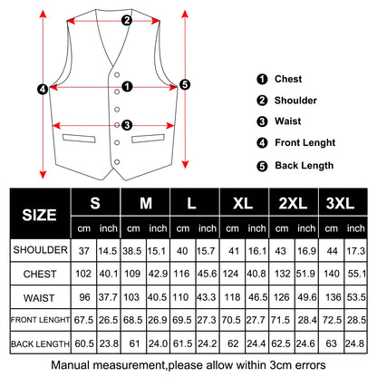Luxury Paisley Men's Suit Vest Tuxedo Waistcoat Necktie Handkerchief Cufflink Sleeveless Jacket Vest