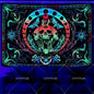 Blacklight Mushroom Tapestry UV Reactive Hippie Skull Tapestries Wall Hanging Eyes Forest Tapestry Glow In The Dark Posters