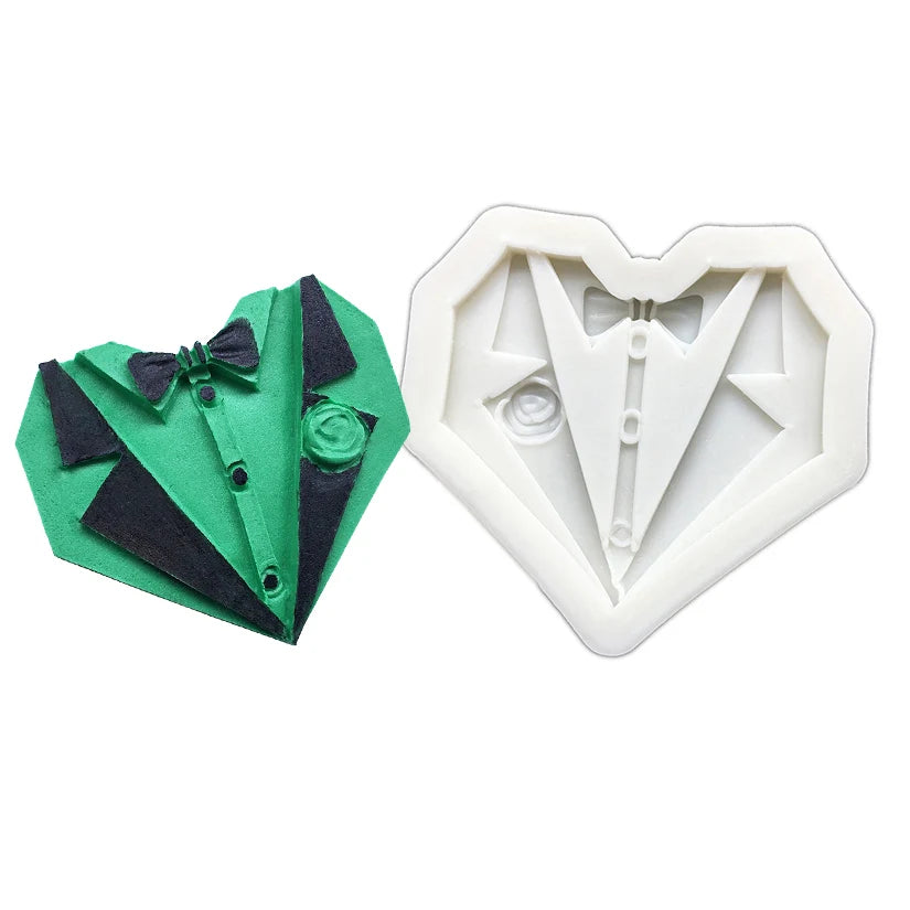 Moustache Bows Necktie Father's Day Silicone Sugarcraft Mold Chocolate Cupcake Baking Mold Fondant Cake Decorating Tools