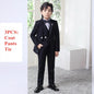 Boys Top Quality Plaid Suit Tuxedo Bowtie Blazer