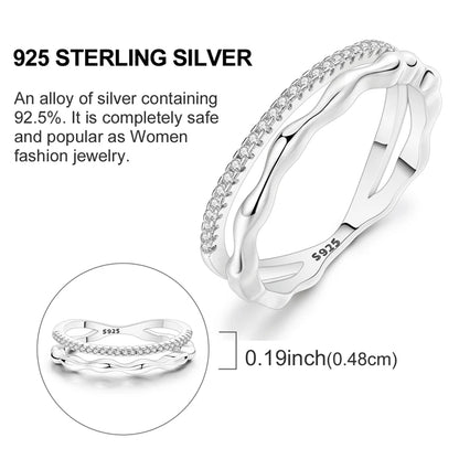 Rings Original 925 Sterling Silver Rings Simple Zircon Heart Ring For Wedding Valentine's Day Women Ring Jewelry Gift