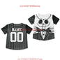 Halloween Jack Skellington Baseball Crop Top Jersey Nightmare Before Women's Short sleeve button Baseball Shirt