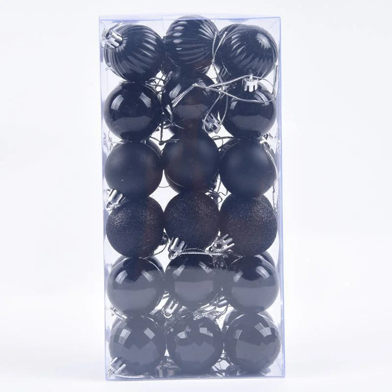 36/24pcs 40mm Merry Christmas Balls Christmas Tree Hanging Ball Ornaments Christmas New Year Party Home Decoration
