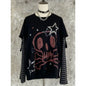 Subculture T Shirts Y2K Clothing Tees for Women  Gothic Punk Harajuku Gothic Unique T-shirts Fashion Japanese Kawaii Long Sleeve