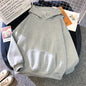 Solid Hoodie Comfortable Stretch Sweatshirts Loose Pocket Female Pullovers