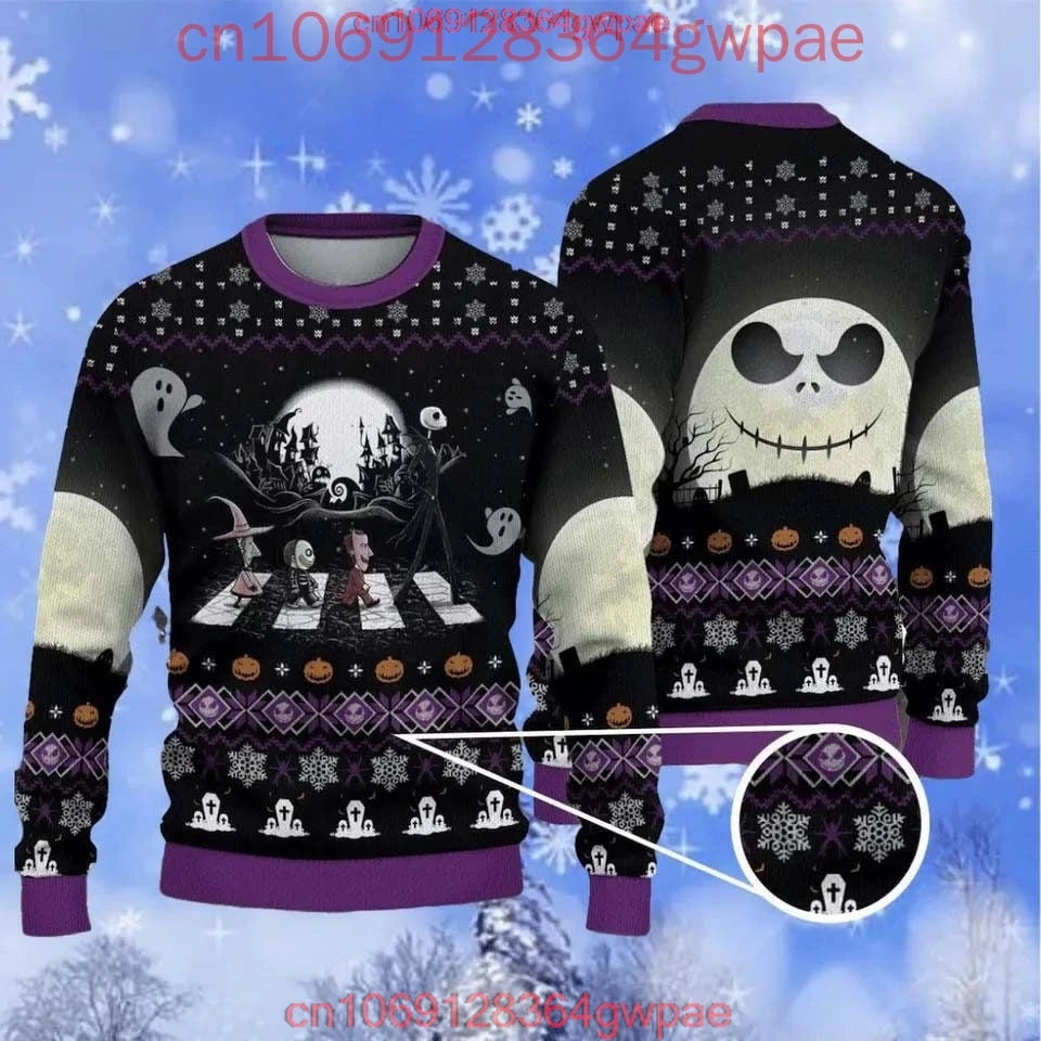 Jack Skellington and Sally Ugly Sweater Men's Women's Tops The Nightmare Before Christmas Ugly Christmas Sweater