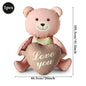 Matte Pink Brown Lying Bear Foil Balloons Love Heart Balloon for Valentines Day Decoration Bear Themed Birthday Wedding Supplies