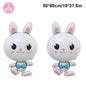 Easter Bunny Foil Balloon Cute Rabbit Chicken Egg Cartoon Carrot Foil Balloon Kids Happy Easter Gift Girl Baby Shower Decoration