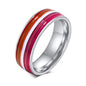 Pride Parade Lesbian Gay LGBT Pride Ring, Bisexual Non-binary Pride Multicolor Rainbow Ring, Love Promise Wedding Jewelry