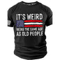 Men’s Retro Flag Skull T‑Shirt – 3D Print Short Sleeve Casual Summer Tee