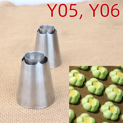 Romia Cookie Nozzles Stainless Steel Russian Nozzles Pastry Tube Icing Piping Tips Cake Cookies Dessert Decor Bake Tool