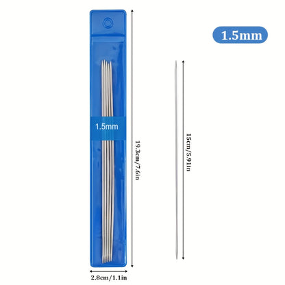 10pc/35pcs/65pcs Stainless Steel Knitting Needles Knitting supplies DIY Handmade Craft Yarn Knitting Tool For Mom Size 1.5mm-5mm