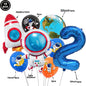 4D Standing Astronaut Spaceman Balloons Rocket Foil Balloons Kids Toys Baby Shower Outer Space Themed Birthday Party Decorations