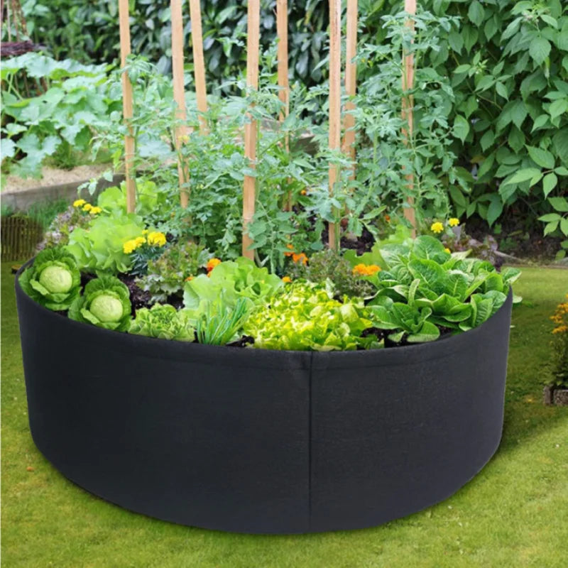 Large Circular Fabric Grow Bags – Heavy‑Duty Felt Planters for Vegetables & Garden Beds