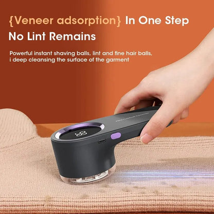 USB Rechargeable LED Digital Electric Lint Remover for Clothing