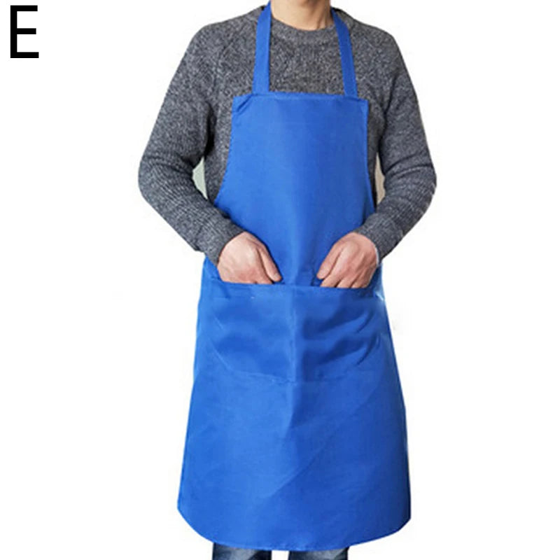 New Waterproof Oil Cooking Apron Chef Aprons Women Men Kitchen Apron with Front Pocket Dishwashing Cleaning Accessories Aprons