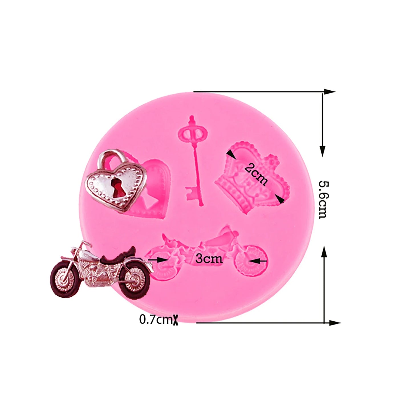 Lock Key Silicone Molds Fondant Chocolate clocks Mold Sugarcraft Clay DIY Baking Tool Cakes Cupcakes Decoration