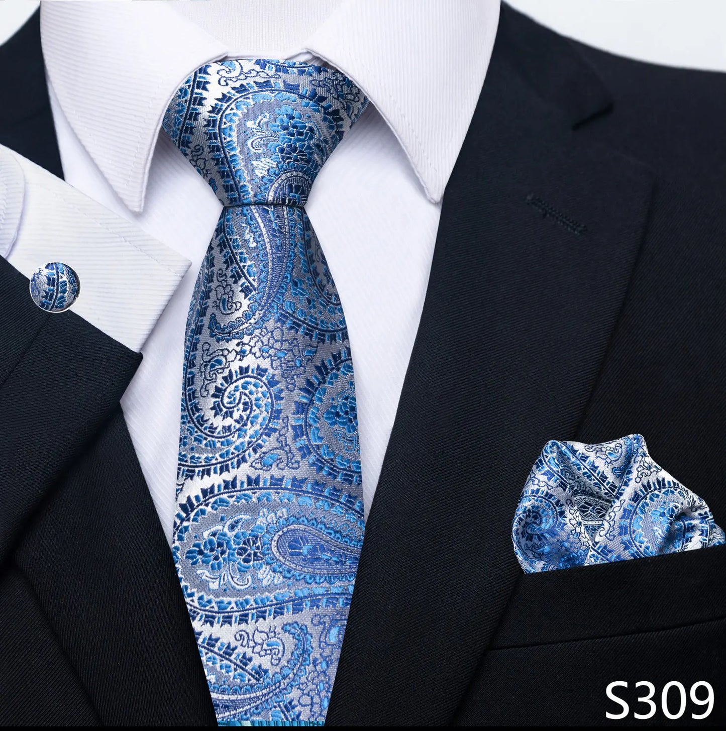 Silk Tie Pocket Squares Necktie Suit Accessories
