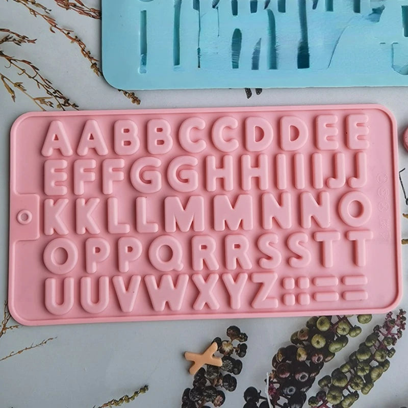 Letter&Number Chocolate Silicone Mold Alphabet Cookie Candy Cake Mold Baking Pastry Tray Tool Cake Decorate Kitchen Accessories
