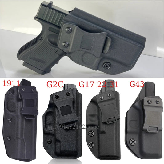 Tactical Inside Waistband Concealed Carry Holsters G-lock 17 19 22 26 31 43 43X Belt Clip Single Double Stack Right Hand Pouch
