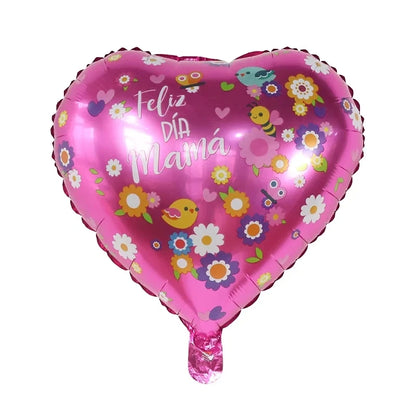 10pcs 18inch spanish mother foil balloon i loveyou have mom balloon heart gift mother's day adult birthday decoration