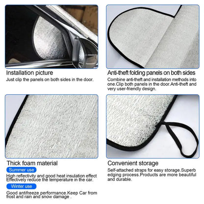 Car Front Snow Frost Cover Windshield Sunshade Protector Auto Windshield Window Snow Cover Winter Outdoor Anti Ice
