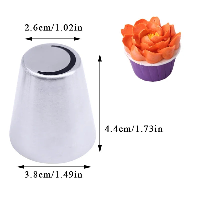 Russian Tulip Icing Nozzles – Flower Piping Tips for Cupcakes & Pastry Decorating