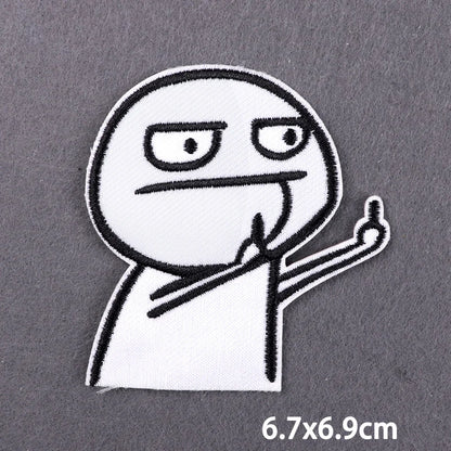 The Death Embroidery Iron On Patches For Clothing DIY Applique Patches On Clothes Skull Badges on backpack Jakcet