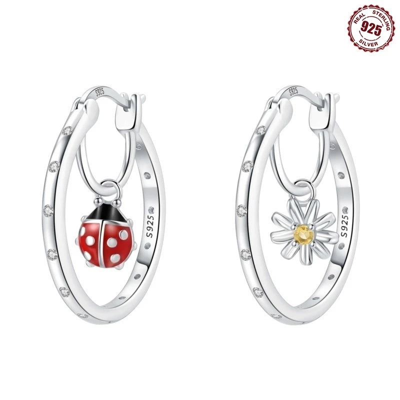 925 Sterling Silver Hoop Earrings Simple Sleeping Cat Earrings For Engagement Wedding Party Birthday Jewelry Gift