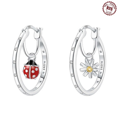 925 Sterling Silver Hoop Earrings Simple Sleeping Cat Earrings For Engagement Wedding Party Birthday Jewelry Gift