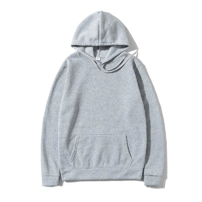Men's and Women's Solid Color Pocket Pullover Hoodies