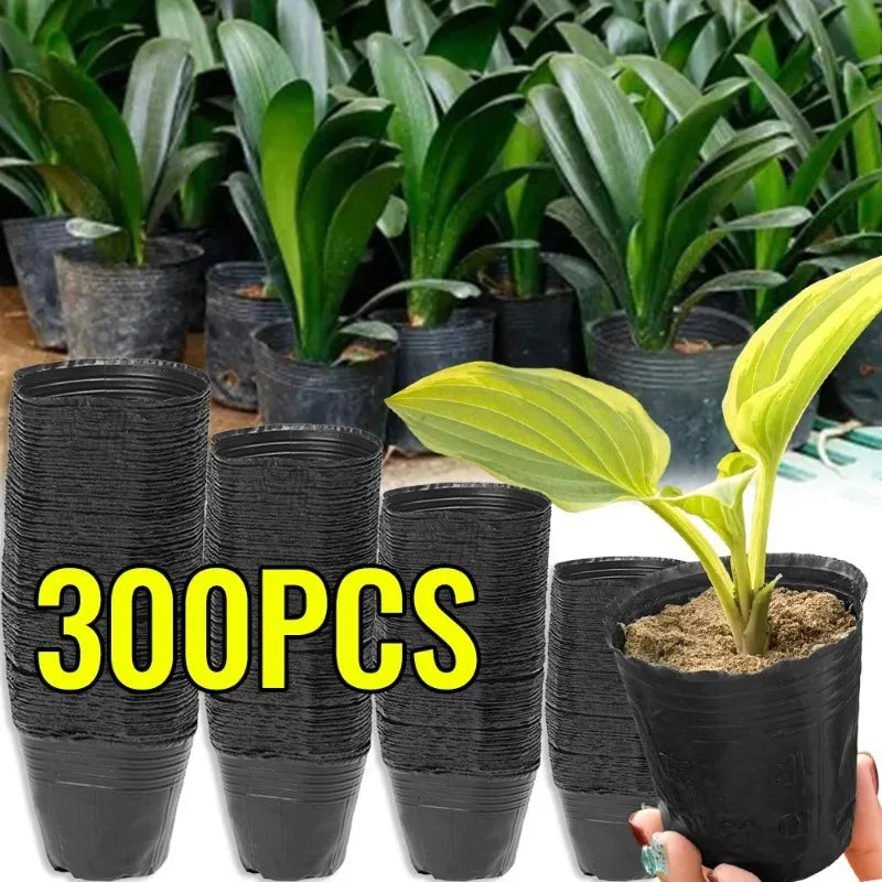 S/M/L/XL Black Seedling Nursery Pots Seed Starting Grow Bag Flower Plant Breathable Container Garden Vegetable Box Cuttings Tool