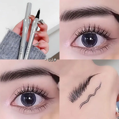 2Point Wild Eyebrow Pencil Long Lasting Easy To Grip Eyebrow Tattoo Waterproof Thin Liquid Lying Silkworm Brow Pen Korean Makeup