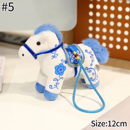 2026 Chinese New Year Keychain The Year of Horse Keyring Mascot Pendant Chinese Spring Festival Cute Pony Pendant