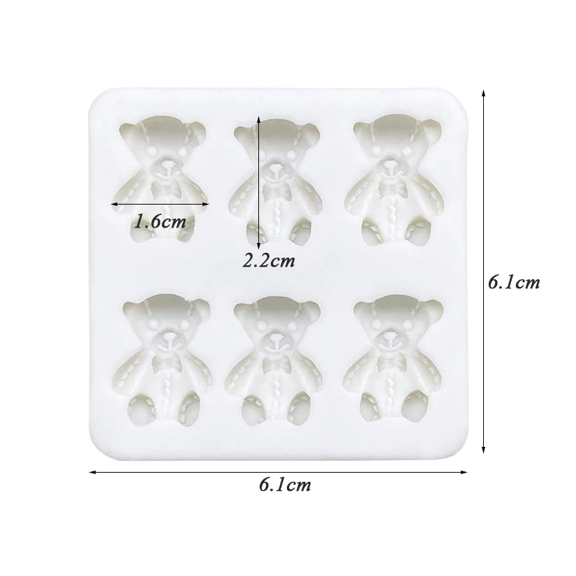 Bear Silicone Cake Baking Mold Sugarcraft Chocolate Cupcake Resin Tools Fondant Decorating Tools