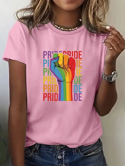 Pride Rainbow Fist Women T Shirt