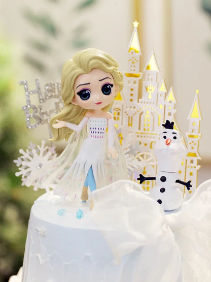 Princess Doll Cake Topper – Happy Birthday Flag Decoration for Baby Shower & Girl’s Birthday Party Cakes