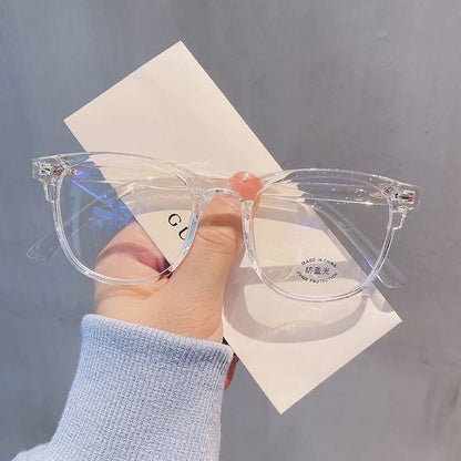 Glasses Fashion Anti-blue Myopia Glasses for Women Men Popular Big Square Glasses College Students Nearsighted TR90 -1.0~-4.0
