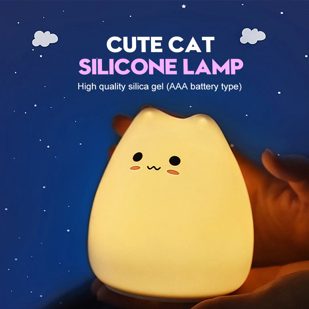 Silicone Night Light – Soft Dimmable LED Squishy Animal Bedside Lamp for Nursery & Gift Giving