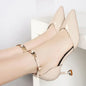 2025 Zapatos De Mujer Women Fashion Sweet Pointed Toe Buckles Strap Stiletto Heels Lady Cool Red Party Heel Shoes White Heels