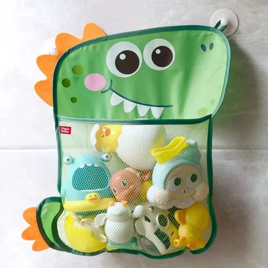 Baby Bathtub Dinosaur Suction Hanging Bag Basket Mesh for Toys Organizer