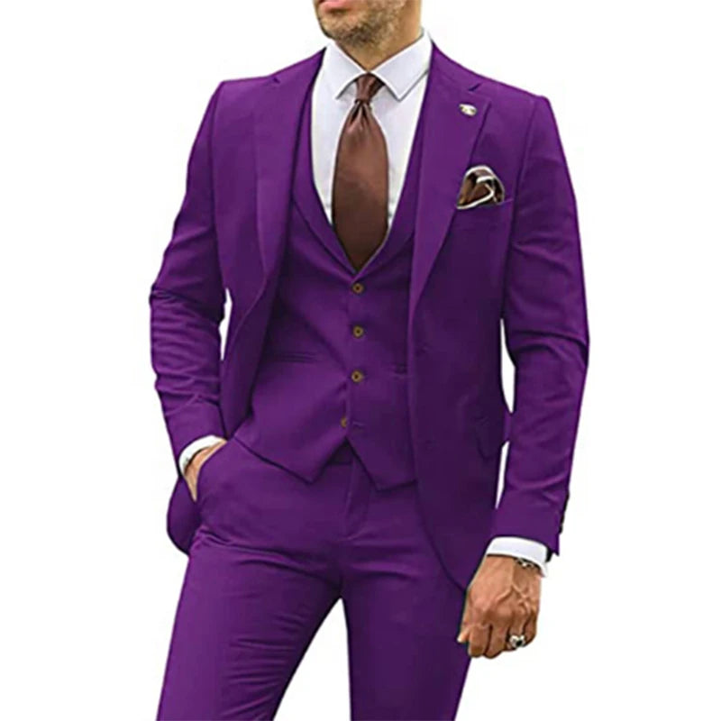 3 Pieces Tuxedo Suits for Men Slim Fit