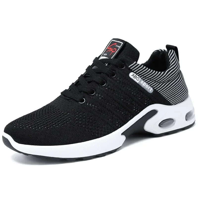 Men's Running Shoes 2025 New Style Breathable Lace-Up Casual Lightweight Korean Version Sports Sneakers Mesh Inner Lining