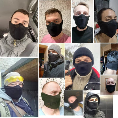 Fleece Thermal Neck Warmer with Ear Cover: Winter Scarf, Mask, and Bandana for Men and Women - Ideal for Skiing, Cycling, Snowboarding, and Hiking