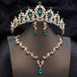 Tiaras Bridal Princess Wedding Crown and necklace earring Prom Birthday Jewelry Sets