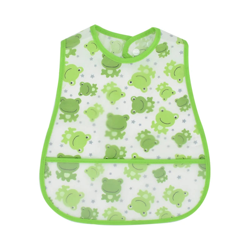 Adjustable Baby Bibs Waterproof Pocket Lunch Feeding Bibs