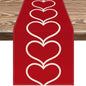 Valentine's Day Red Heart Table Runner | Love Heart Design | Kitchen Dining Table Decor | Perfect for  Home Party Supplies
