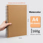 Borrence Spiral Sketchbook – Thick 160 GSM Paper in A3/A4/A5/8K/16K Sizes for Drawing, Watercolor & Art School Use